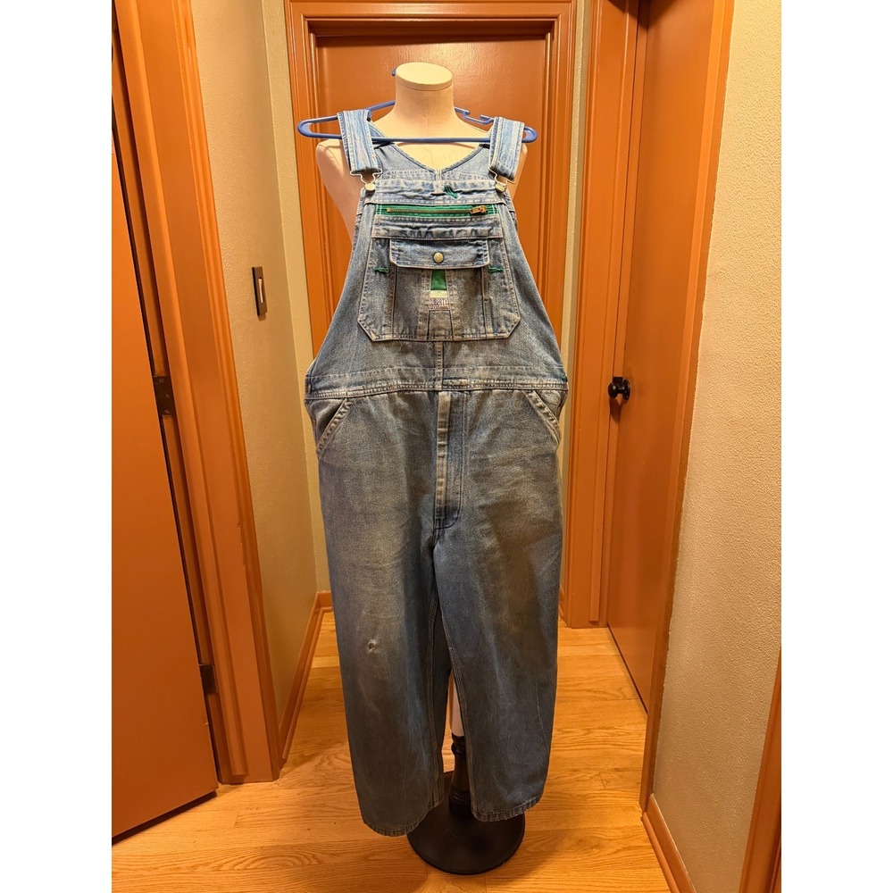 Liberty Bib Overalls Mens 42x28 Blue Denim Carpenter Workwear Farmer Workwear